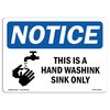 Signmission OSHA Sign, This Is Hand Washing Sink With Symbol, 14in X 10in Aluminum, 10" W, 14" L, Landscape OS-NS-A-1014-L-16684